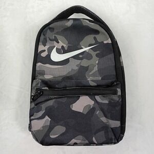 Nike Young Athlete Camo Insulated Lunch Bag Grey Black Camouflage Swoosh Logo